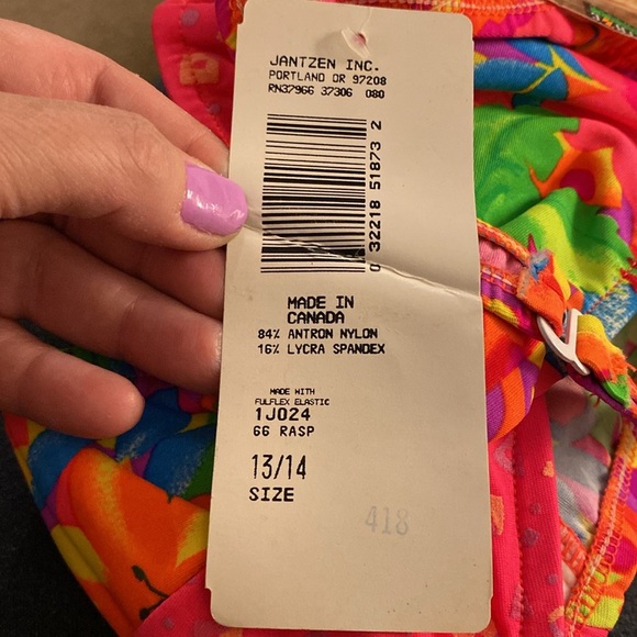 ***VINTAGE*** NWT ELECTRIC BEACH BY JANTZEN BIKINI TOP WITH REMOVABLE NECK STRAP - Picture 10 of 12